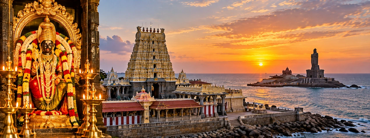 Kanyakumari Bhagavathi Amman Temple Tour from Madurai
