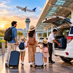 Airport transfer taxi service from Madurai to major airports, cities and tourist destinations across South India.”