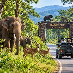 Bandipur National Park wildlife safari in Karnataka