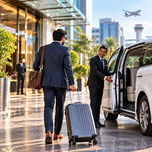 Business travel tour with comfortable corporate taxi service for meetings, airport transfers and business trips in South India
