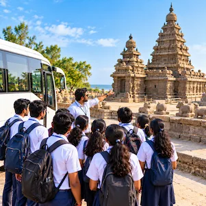 Educational tour for students visiting historical, cultural and natural attractions across South India.