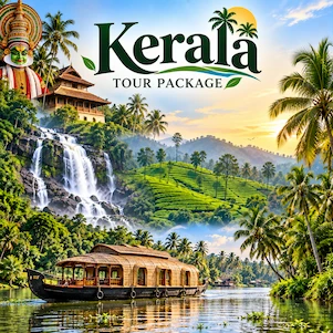 Kerala Tour Packages with scenic backwaters, lush green hills, beaches, wildlife and beautiful natural