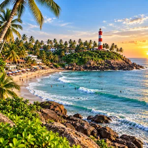 Kovalam Kerala beach tourism