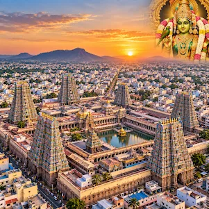 Madurai Tamil Nadu Meenakshi Amman Temple with historic architecture and vibrant city surroundings