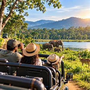 South India nature and wildlife tour package with lush forests, wildlife, scenic mountains and natural