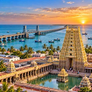 Nagercoil Tamil Nadu city with lush green landscape, historic temples and scenic Western Ghats surroundings