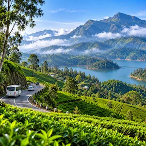 Munnar hill station and scenic mountains